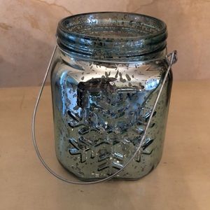 Large mercury glass vase/candle holder/container